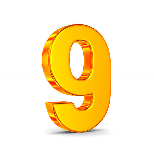 istock Number nine on white background. Isolated 3D illustration 1159840326