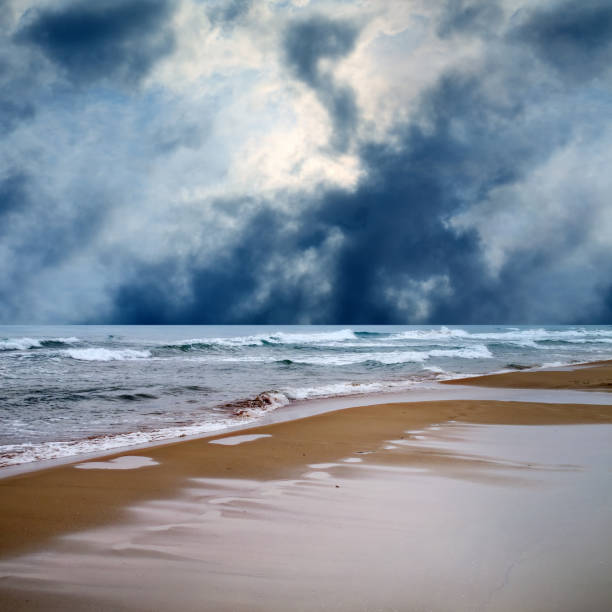 istock waves on sea over stormy sky 1159842774
