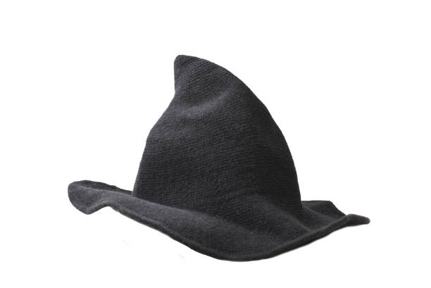 istock Witch wool hat isolated on white background. Halooween cloth. 1159842840