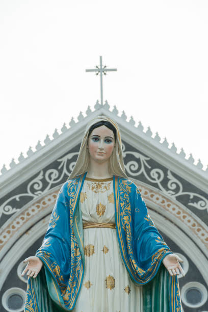 istock Our lady, The Blessed Virgin Mary with the cathedral behind. 1159844231