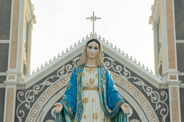 istock Our lady, The Blessed Virgin Mary with the cathedral behind. 1159844271