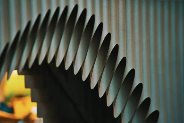 Photo of Abstract detailed view of the pipes of a marimba, a wooden instrument from the group of xylophones.