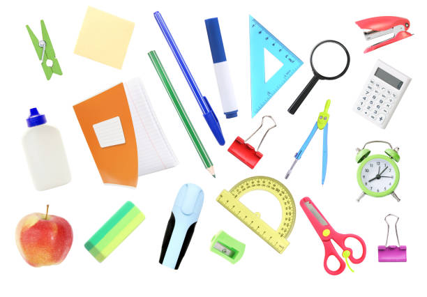 istock School objects,office supplies and accessories isolated set. 1159846786