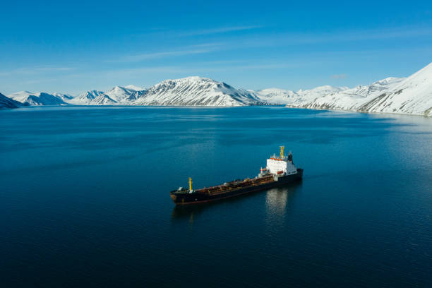 istock The sea gulf with the vessel. 1159846869
