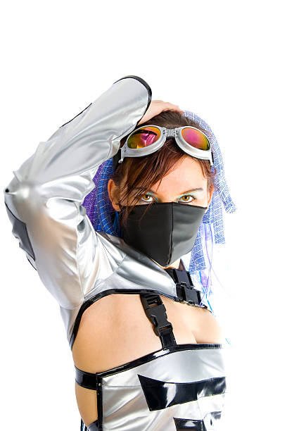 istock Gothic girl in cyber outfit 115984946