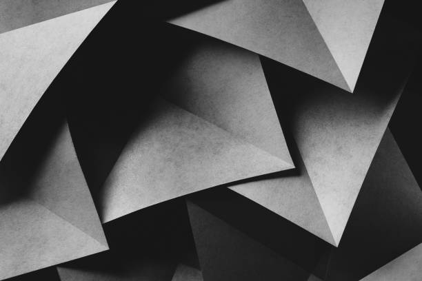 istock Background with geometric shapes of paper, composition abstract 1159852423