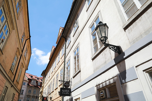 Prague, Czech Republic - June 27, 2019: Prague Old town architecture in summer time.