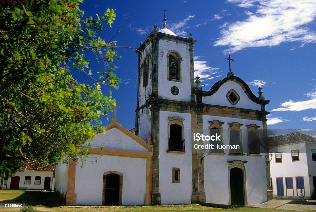 Die berühmte Kirche in Paraty city - Lizenzfrei Kirche Santa Rita - Parati Stock-Foto