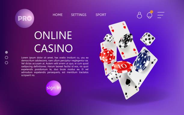 ilustraciones, imágenes clip art, dibujos animados e iconos de stock de página de inicio para el sitio web del casino en línea. vector. - black and white heart shape metallic red