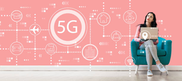 istock 5G network with woman using a laptop 1159859784