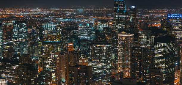 istock Chicago skyscrapers at night 1159860942