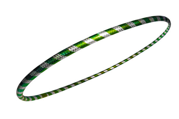 istock The hula Hoop silver with green closeup Isolated on white background 1159861206