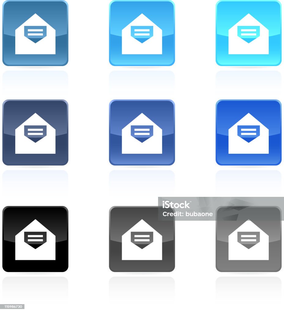 email mail royalty free vector art button royalty free vector email/mail icon/button set in 9 colors Accessibility stock vector