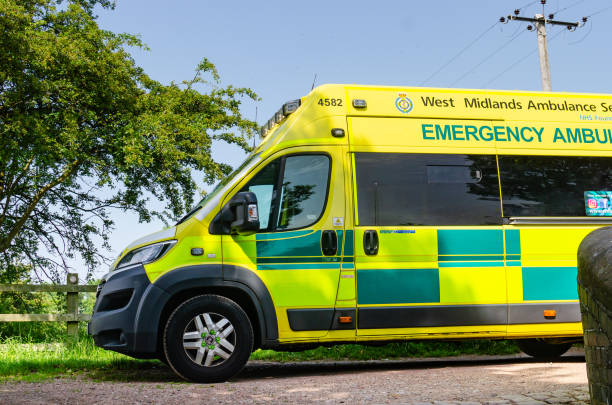 NHS West midlands emergency ambulance car. stock photo