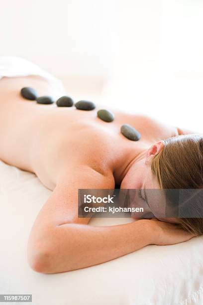 Young Woman On Massage Table Stock Photo - Download Image Now - Adult, Adults Only, Back