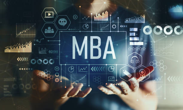 MBA with man stock photo