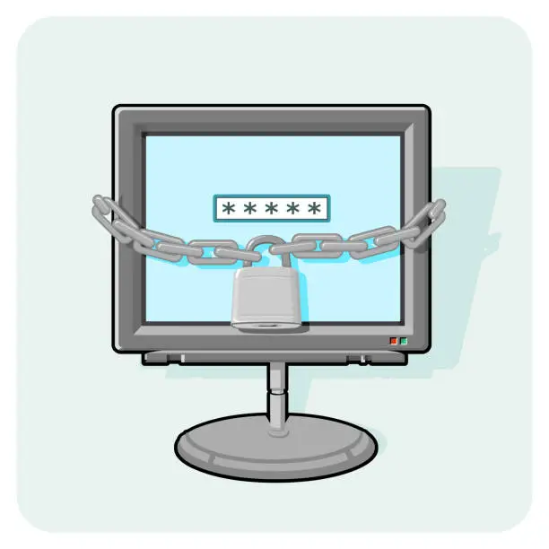 Vector illustration of Computer Security
