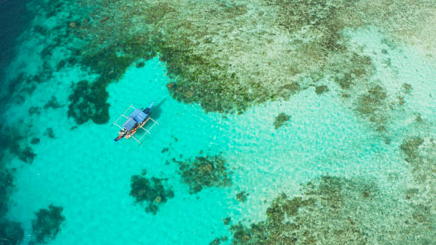 istock Transparent blue sea water in the lagoon 1159878124