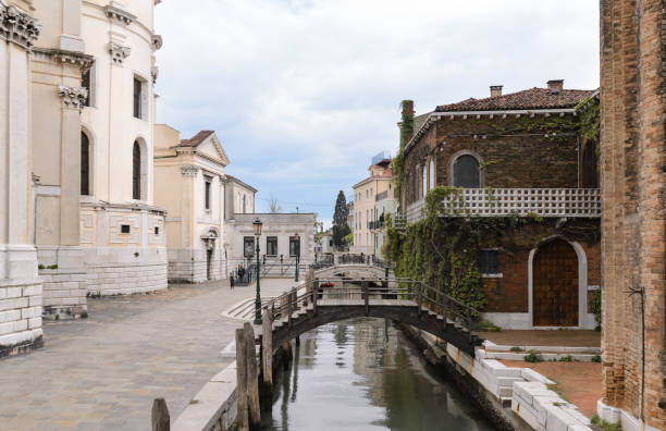 istock The canal with the bridge in Venice. 1159882006