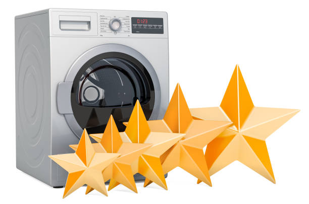 istock Customer rating of clothes dryer, concept. 3D rendering 1159883921