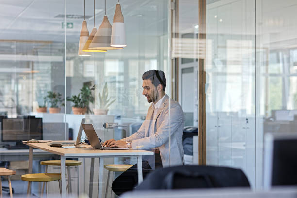 istock Creative businessman on a meeting 1159884665