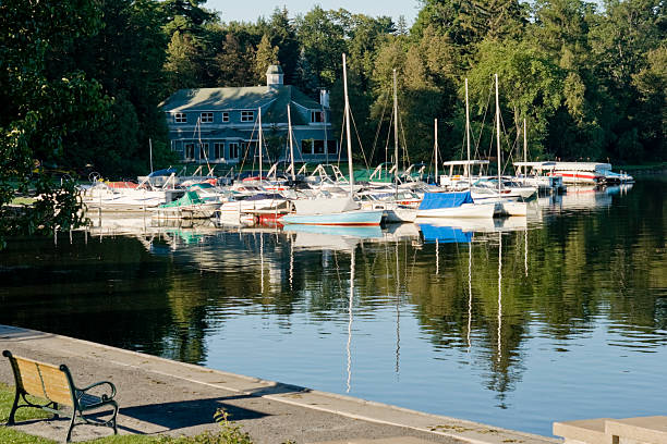istock Sailboats moored on a summer morning 3 115989084