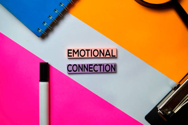 istock Emotional Connection text on sticky notes with color office desk concept 1159903647