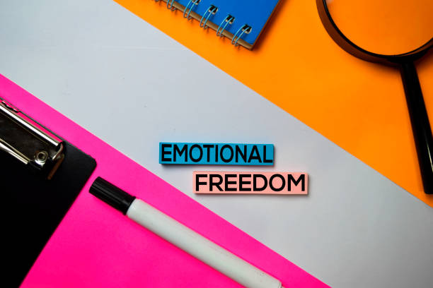 istock Emotional Freedom text on sticky notes with color office desk concept 1159903963