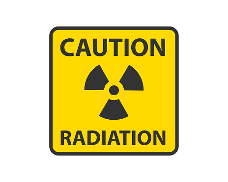 Radiation icon vector. Warning radioactive sign danger symbol.