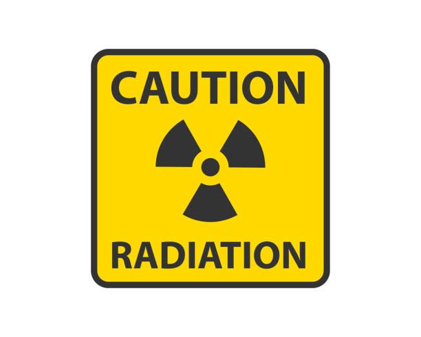 Radiation icon vector. Warning radioactive sign danger symbol. Radiation icon vector. Warning radioactive sign danger symbol. roentgen stock illustrations