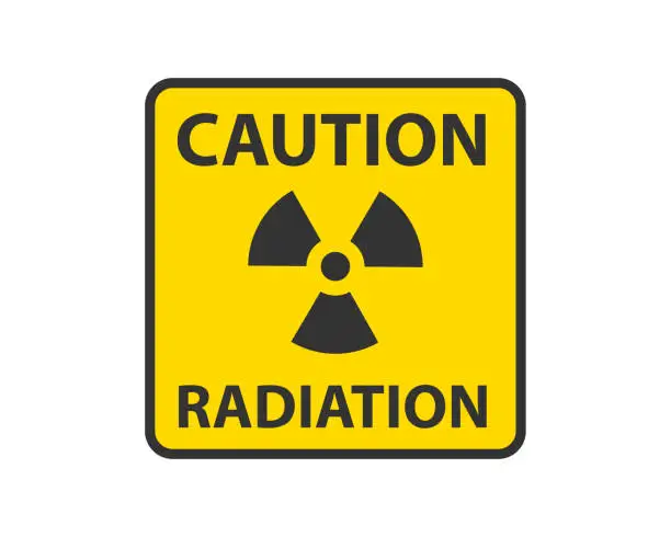 Vector illustration of Radiation icon vector. Warning radioactive sign danger symbol.