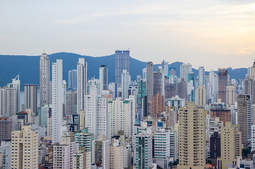 of the city of Balneario Camboriu in Santa Catarina in Brazil. Known as the Brazilian Dubai.