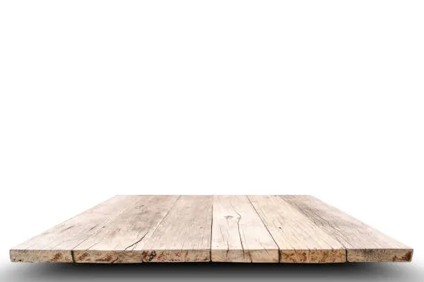 Wood table top background, for use as display product or montage.