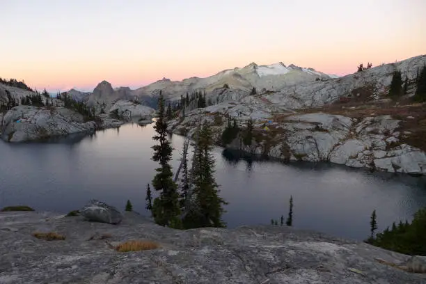 Photo of Sunrise over Mount Daniel and Robin Lakes