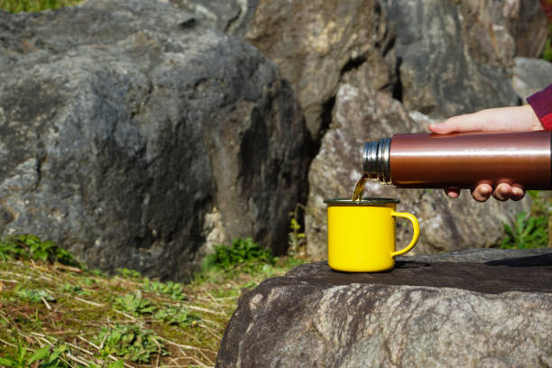 istock Image of a break on the way to mountain climbing 1159929035