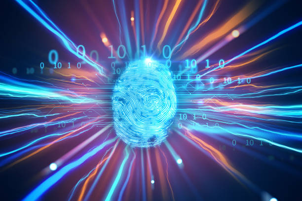istock Fingerprint Scanning on blue technology  Illustration 1159929144