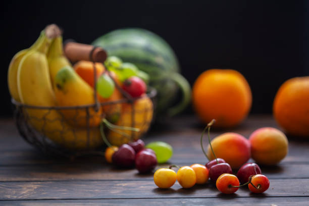 various fresh and colorful fruits