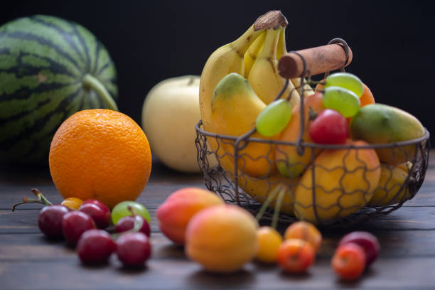 various fresh and colorful fruits