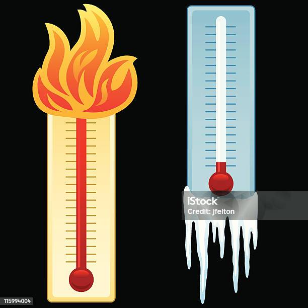 Termometri - Immagini vettoriali stock e altre immagini di Termometro - Termometro, Calore - Concetto, Freddo