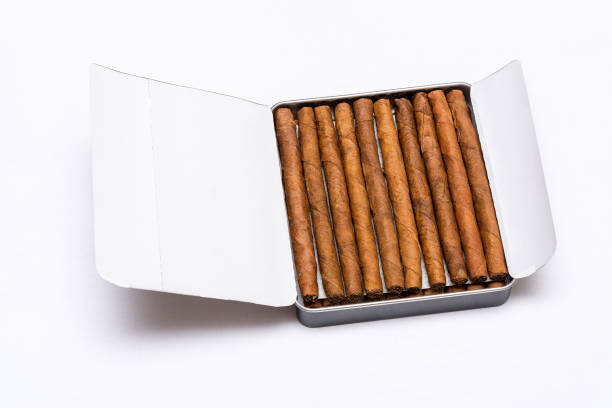 istock Box of cigarillos on white background 1159944435