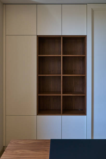 istock Design of wooden bookcase for modern office 1159948076