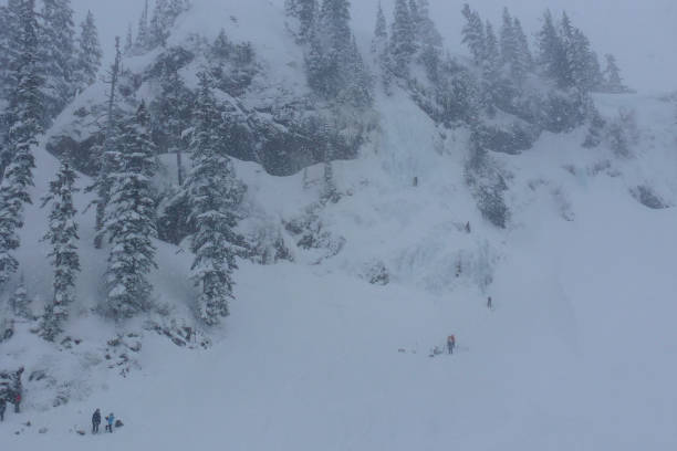 chutes pan dome, mount baker - north cascades national park cascade range mt baker waterfall photos et images de collection