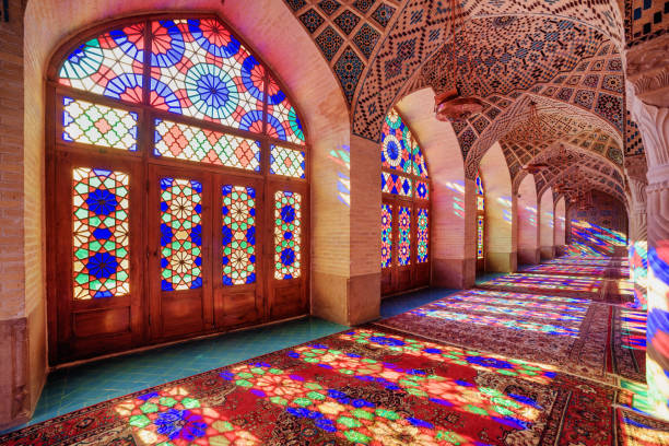 istock Amazing view inside the Nasir al-Mulk Mosque, Shiraz, Iran 1159948932
