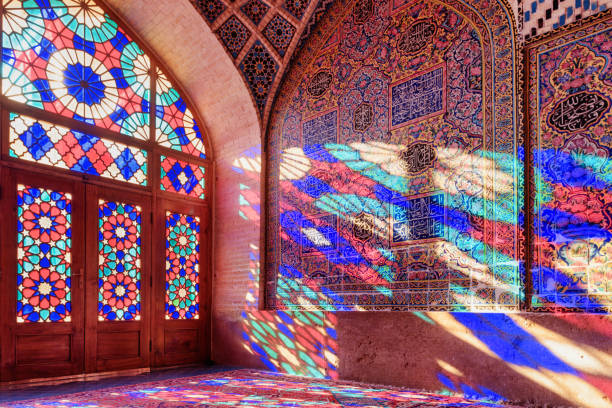 istock Awesome view inside the Nasir al-Mulk Mosque, Shiraz, Iran 1159949002