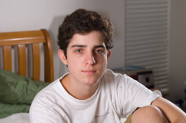 bw portrait of a beautiful teenage boy