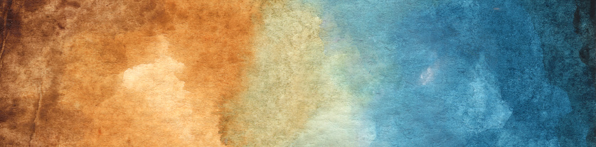 Brown and blue abstract watercolor texture background. Grunge background with space for text.