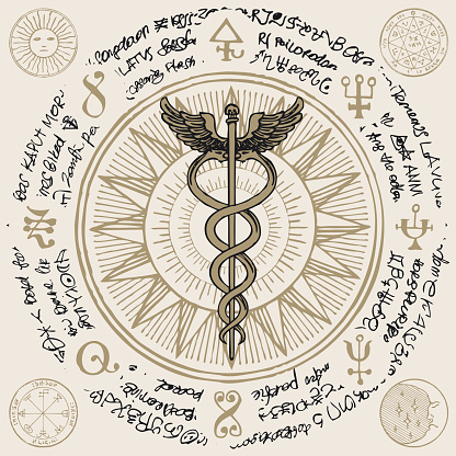 Free download of medical caduceus tattoo vector graphics and illustrations