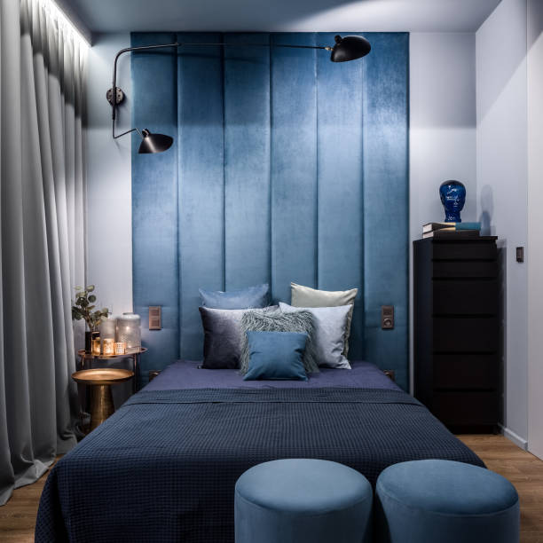 istock Elegant and stylish bedroom 1159967341