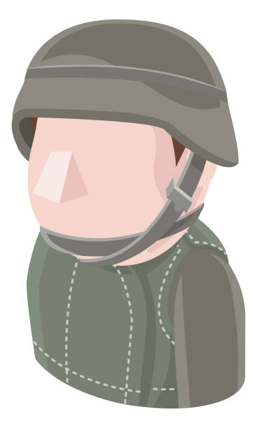 soldier avatar menschen-symbol - miltary stock-grafiken, -clipart, -cartoons und -symbole