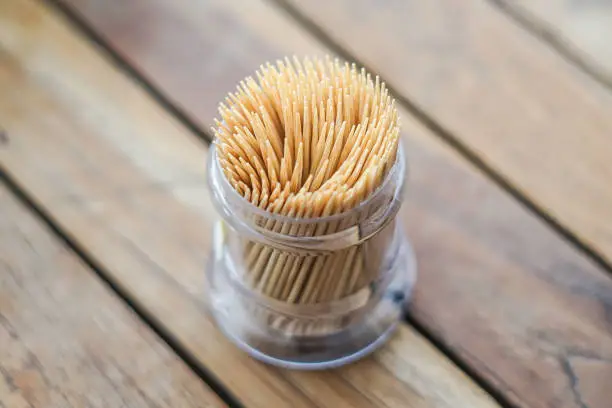 Photo of wooden toothpicks